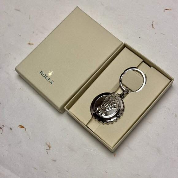 Rolex Sliver Triplock Crown Logo Keychain - Boutique Gift - VIP - Picture 1 of 3